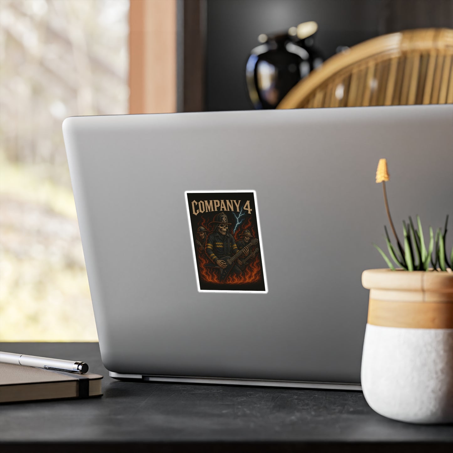 Vinyl Decal Stickers - Rad Metal Band Firefighter Designs