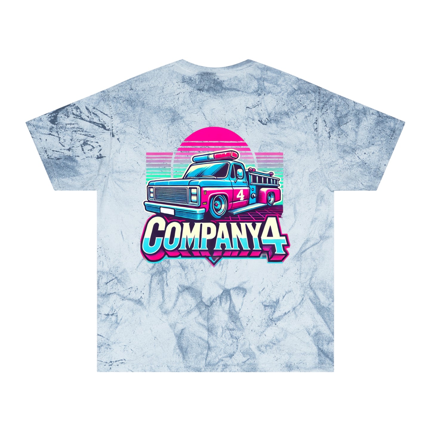 Tie Dye Fire Truck T-Shirt