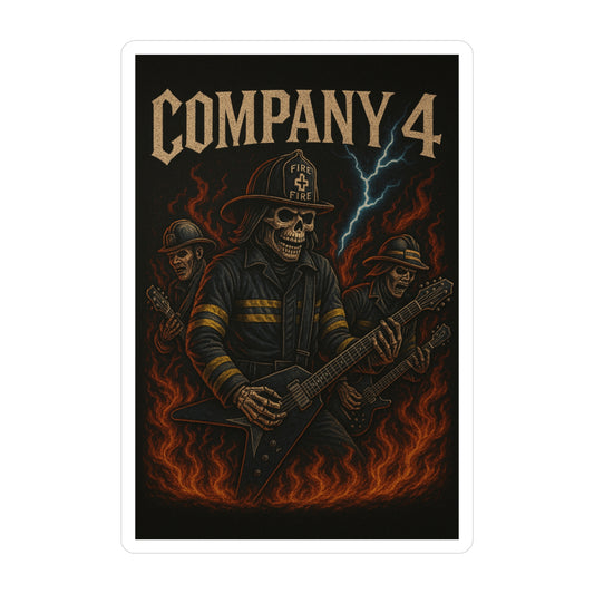 Vinyl Decal Stickers - Rad Metal Band Firefighter Designs